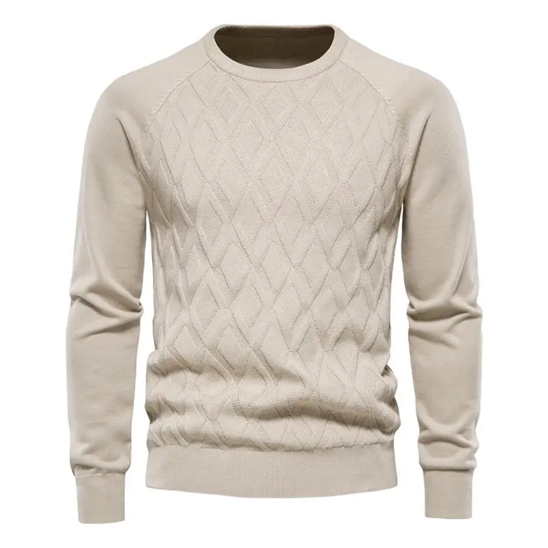 Men's Sweater 2023 Autumn And Winter New Slim-Fit Bottom Sweater Casual Large Size Knitted Top