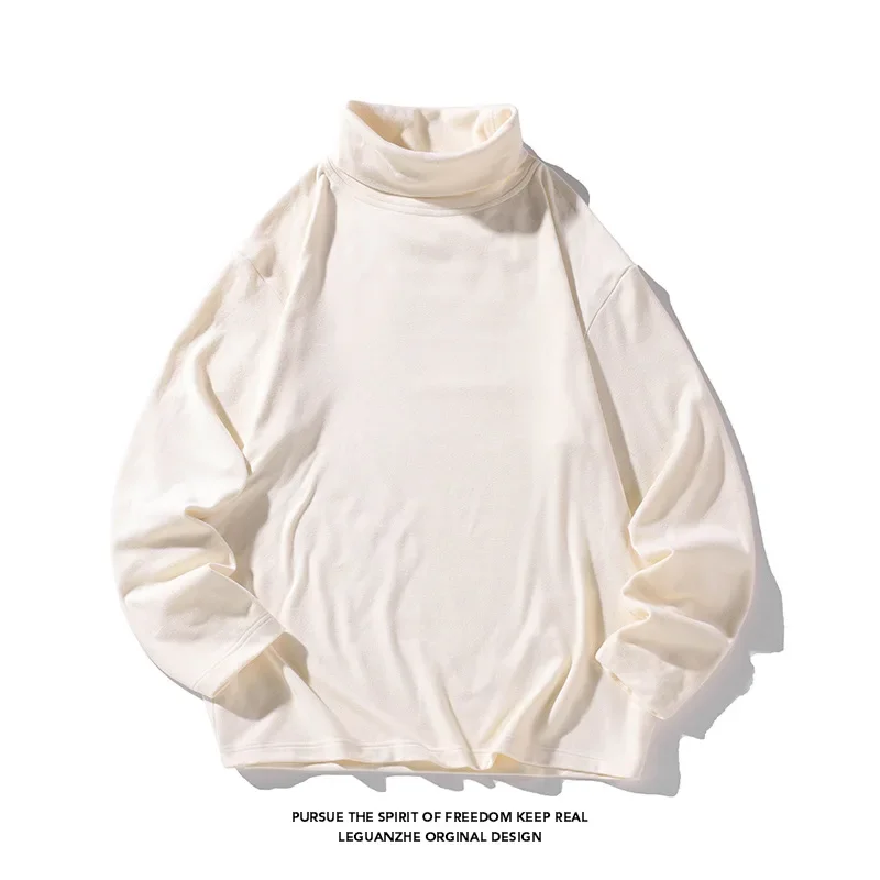 Autumn/Winter 2023 New Long Sleeved Sweater Men's Pullover Loose Basecoat Top Men's Thin Fleece