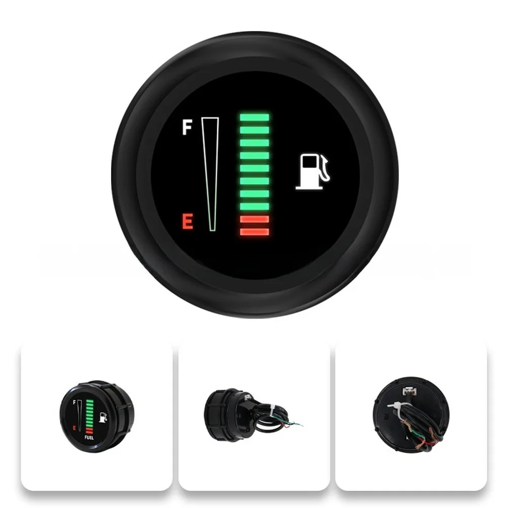 대부분의 12V 자동차, SUV, 트럭, 밴 및 오프로드 차량용 52MM LED 연료 레벨 게이지 키트 자동차 개조 부품