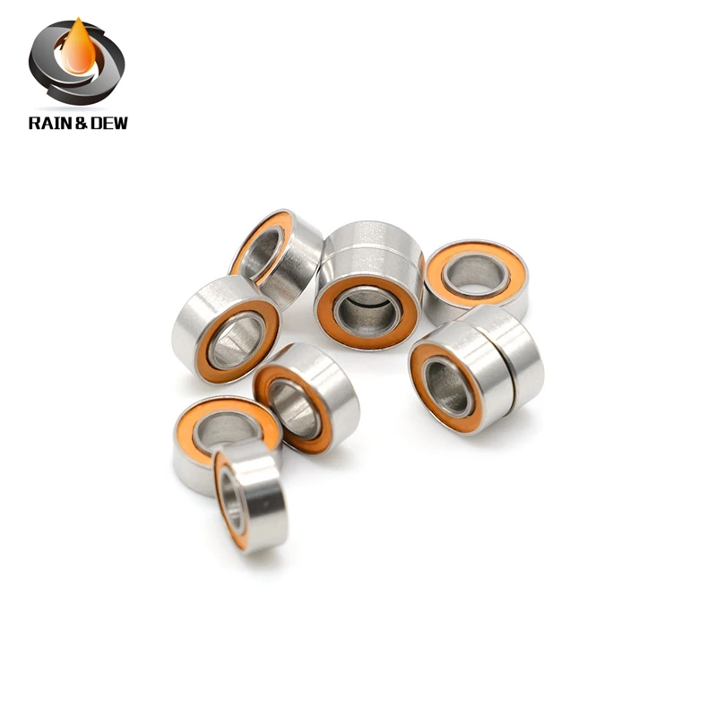 SMR 84 2RS CB ABEC-7 4X8X3 mm Stainless Steel hybrid Si3n4 ceramic ball bearing Without Grease Fast Turning 1Pcs Ball Bearings Miniature Bearings Mini Ball Bearing