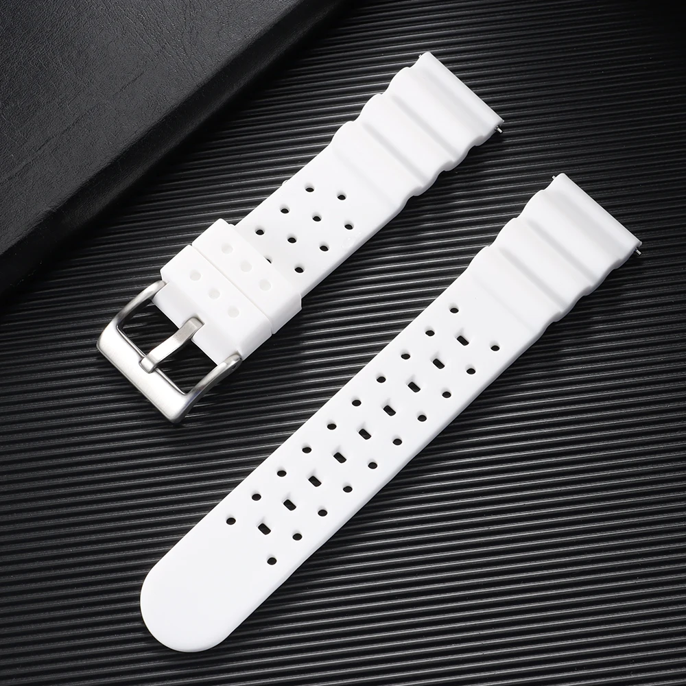 Premium High Tensile Silicone Sport Watch Band - Waterproof & Breathable Rubber Strap