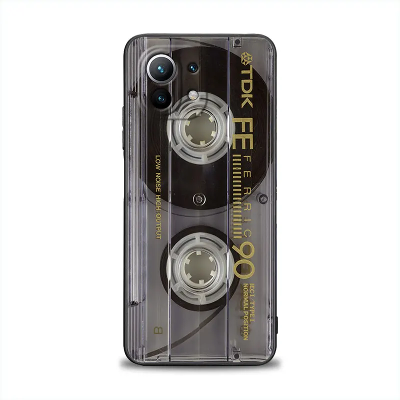 Vintage Music Tapes Cassette Phone Case - Retro Soft Cover Design