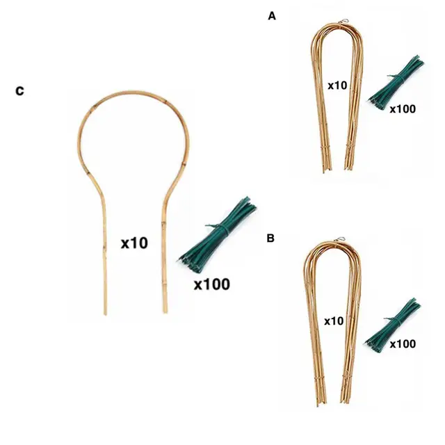 10Db/Set Mászó Növény U Alakú Bambusz Függőleges Ház Növények Szőlő Borostyán Hegymászó Tét Virág Edény Állvány Kertre - Image 2