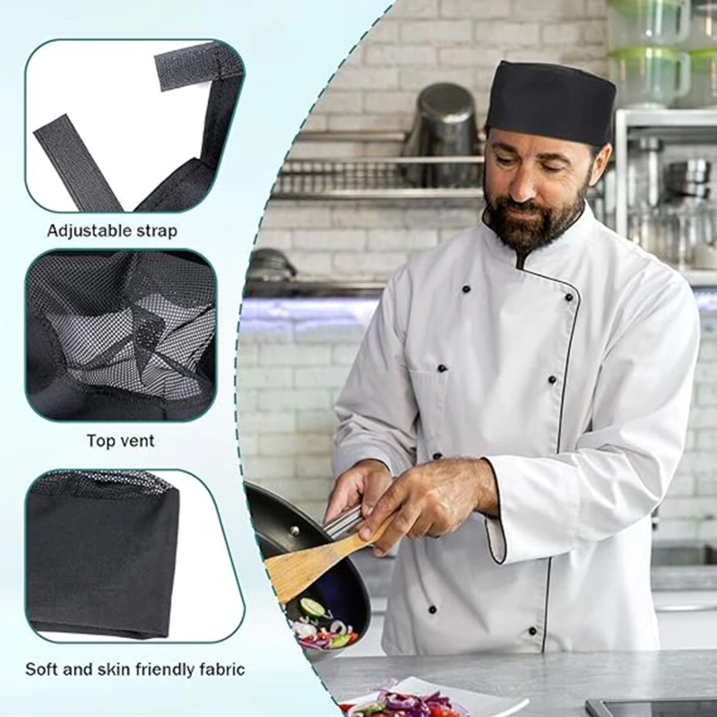 Chef Hat Unisex Chefs Hat Pirate Hat Service Waiter Hats For Hotel Restaurant Bakery Kitchen Restaurant Dining Cap 30 X 20 X 12 Cm