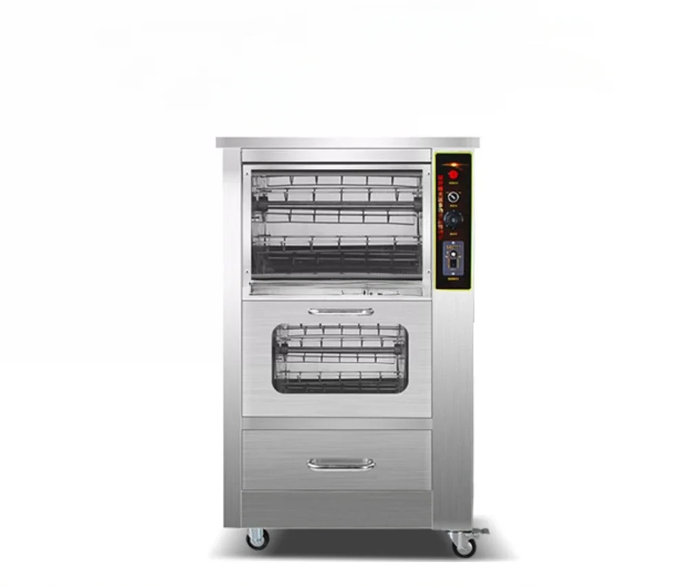 Electrical Manufacture Sweet Potato Baker Machine Horizontal Type Chicken Roasting Machine Electric Rotary Oven