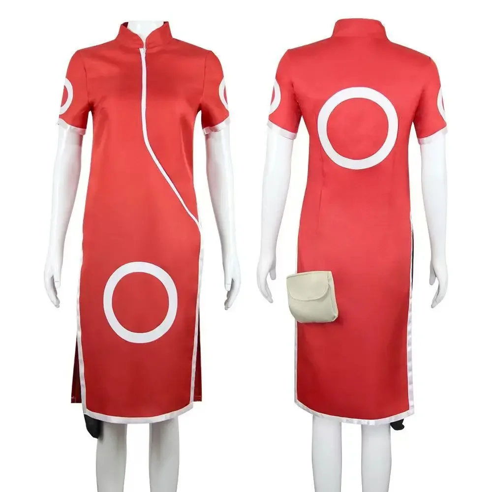 Costume Cosplay Uchiha Sakura Haruno Sakura Cheongsam, Outfit Completo per Anime Comic-Con e Spettacoli - immagine 3