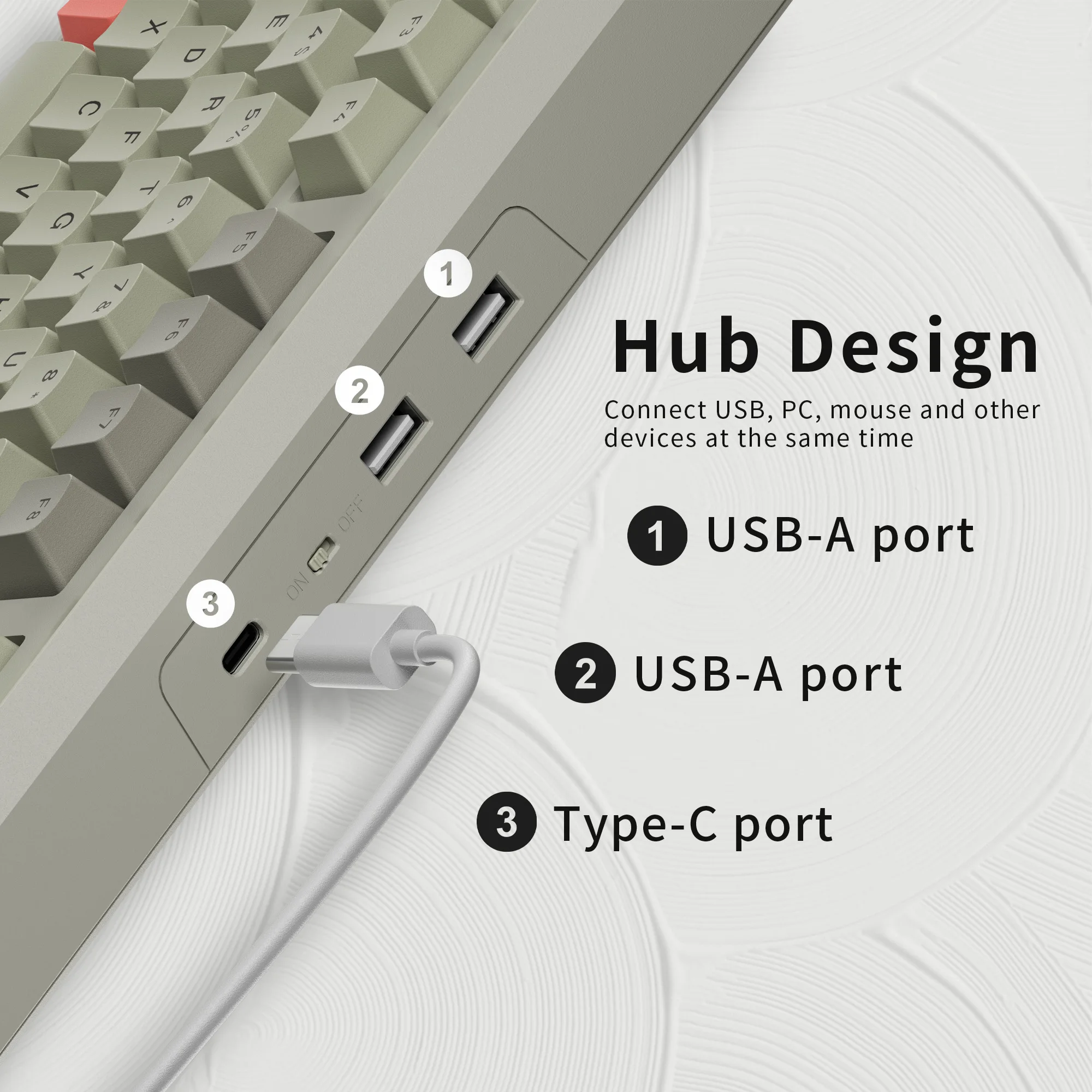 XVX M87 Pro2 Hub Design Smart Color OLED Dispaly Hot Swappable