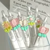 5Pcs Flower Gel Ink Rollerball Pens Medium Point 0.5mm Quick-Dry Plastic Pens Tulip Design Retractable Writing Pens Decoration 6