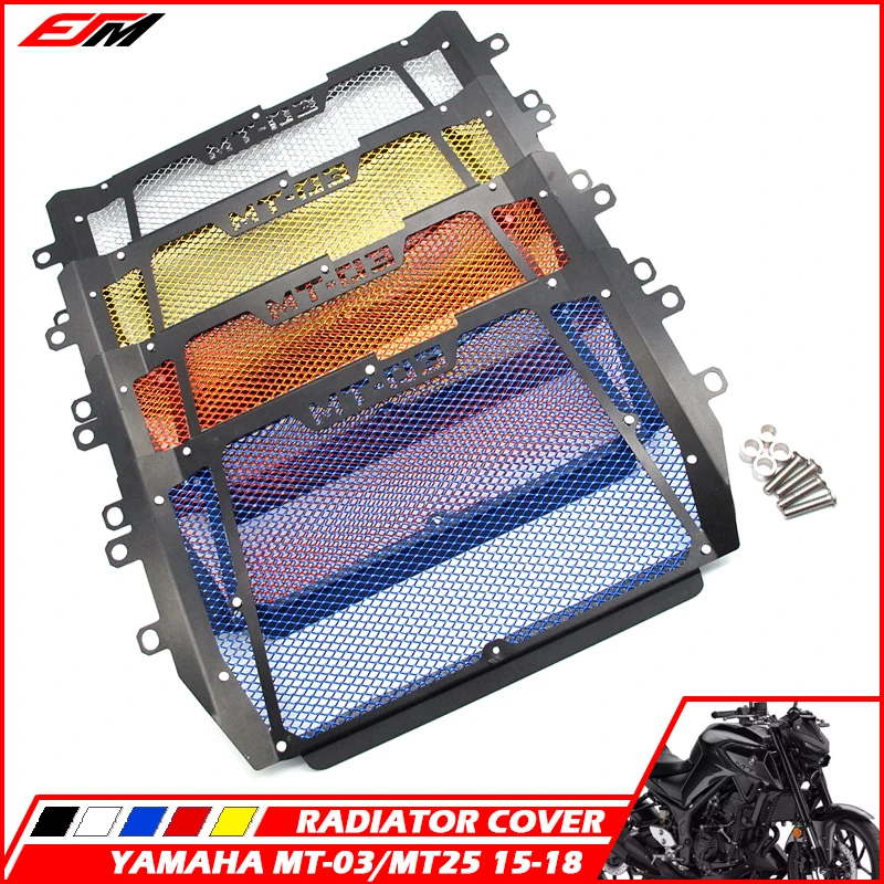 Stainless Steel Motorcycle Matte Black Radiator Guard Radiator Cover ...