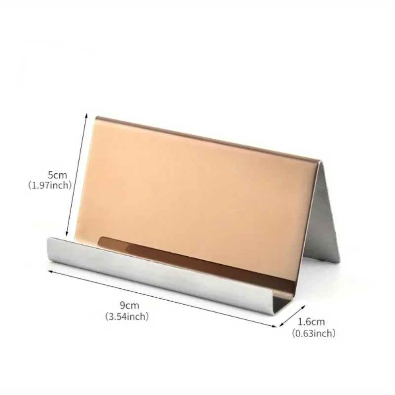 Stainless Steel Business Card Holder 304 Stainless Steel Business Card Holder Desktop Creative Business Office Front Desk 4