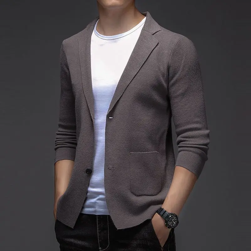Autumn KPOP Fashion Style Harajuku Slim Fit Knitwear Loose Casual All Match Outerwear Button Cardigan Pockets Solid Sweaters