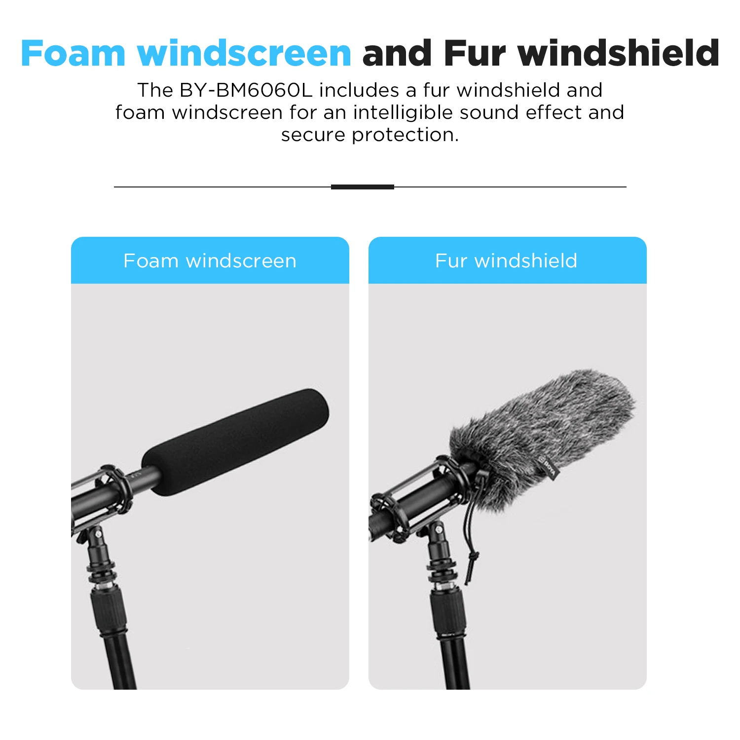 BY-BM6060L Professional Shotgun Microphone Voice Recorder Audio Interface Home Studio for Canon Nikon Sony Filmmaking Interviews