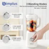 Simplus 1.25L Multi-function Food Processor Blender 3 Blending Modes 3 Interchangeable Cups Travel Cup Mason Cup, Juicer blender 3
