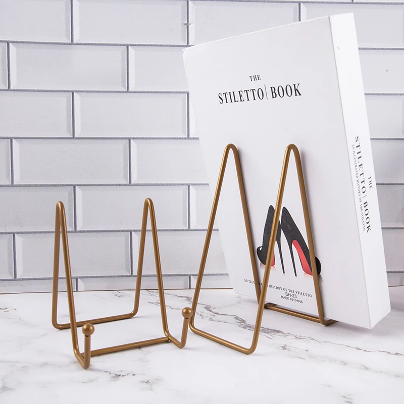 Metal Plate Display Stand Picture Easel Stands Holder Display Pictures Frame Photo Decorative Plate Dish Tabletop Arts 1pc plate display stand
