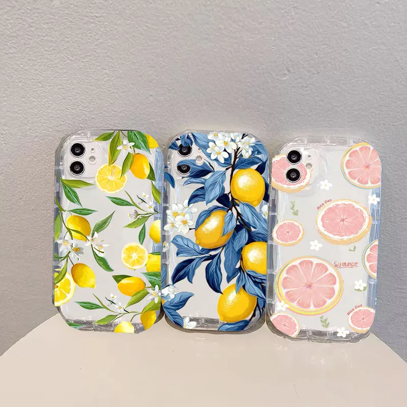 Summer Fresh Fruit Lemon Print TP Phone Case Cover