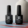 High quality top coat base coat with private label 15ml long lasting strengthen bling nail gel top and base coat nail polish 1