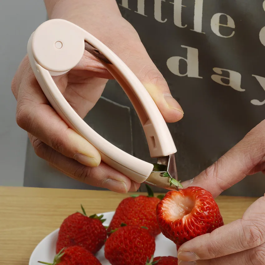 Stainless Steel Strawberry Slicer Tool Portable Strawberry Pedicle Remover  Household Kitchen Gadgets Kitchen Supplies - Fruit & Vegetable Tools -  AliExpress