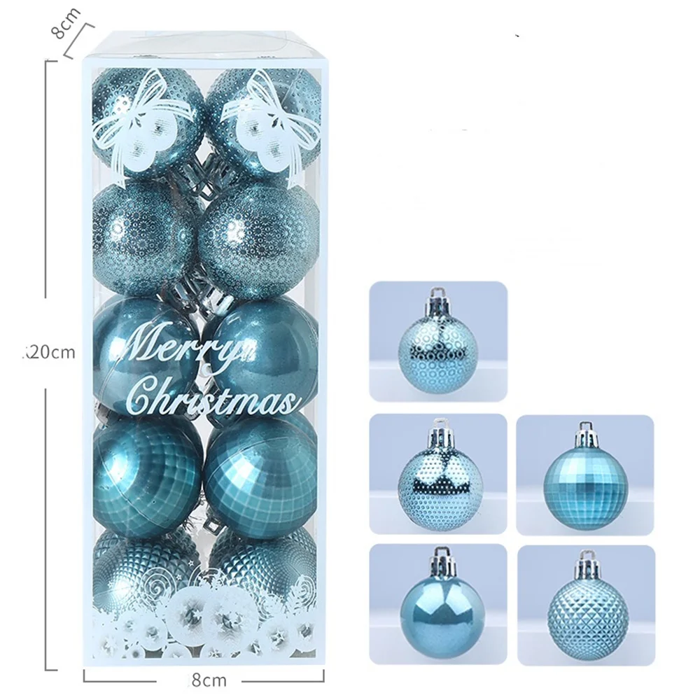 thumbnail image 1 of 20 bolas de Navidad blancas de 8 cm para colgar en el árbol de Navidad, bolas de nieve de espuma para decoración del hogar, adornos de fiesta de Año Nuevo, 1 of 5
