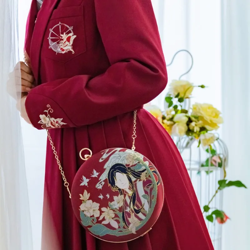 

Anime Figure Tian Guan Ci Fu Hua Cheng Xie Lian Shoulder Bag Embroidery Messenger Bag Ancient Style Men Women Oblique Satchel