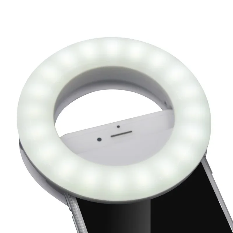 Anel de Luz Telefone Selfie Vara Led Clip-on Recarregável Lâmpada Redonda Fluxo ao Vivo para Smartphone Portátil Ipad Ipone - Image 6