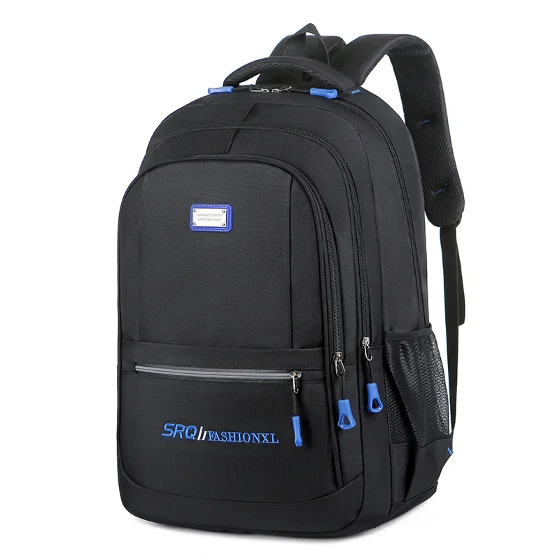 

large capacity nylon backpack men black college students high school backpack
