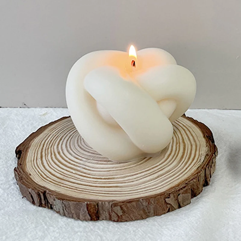 Large 3D Rope Magic Ball Silicone Candle Mold DIY Spiral Wool Ball