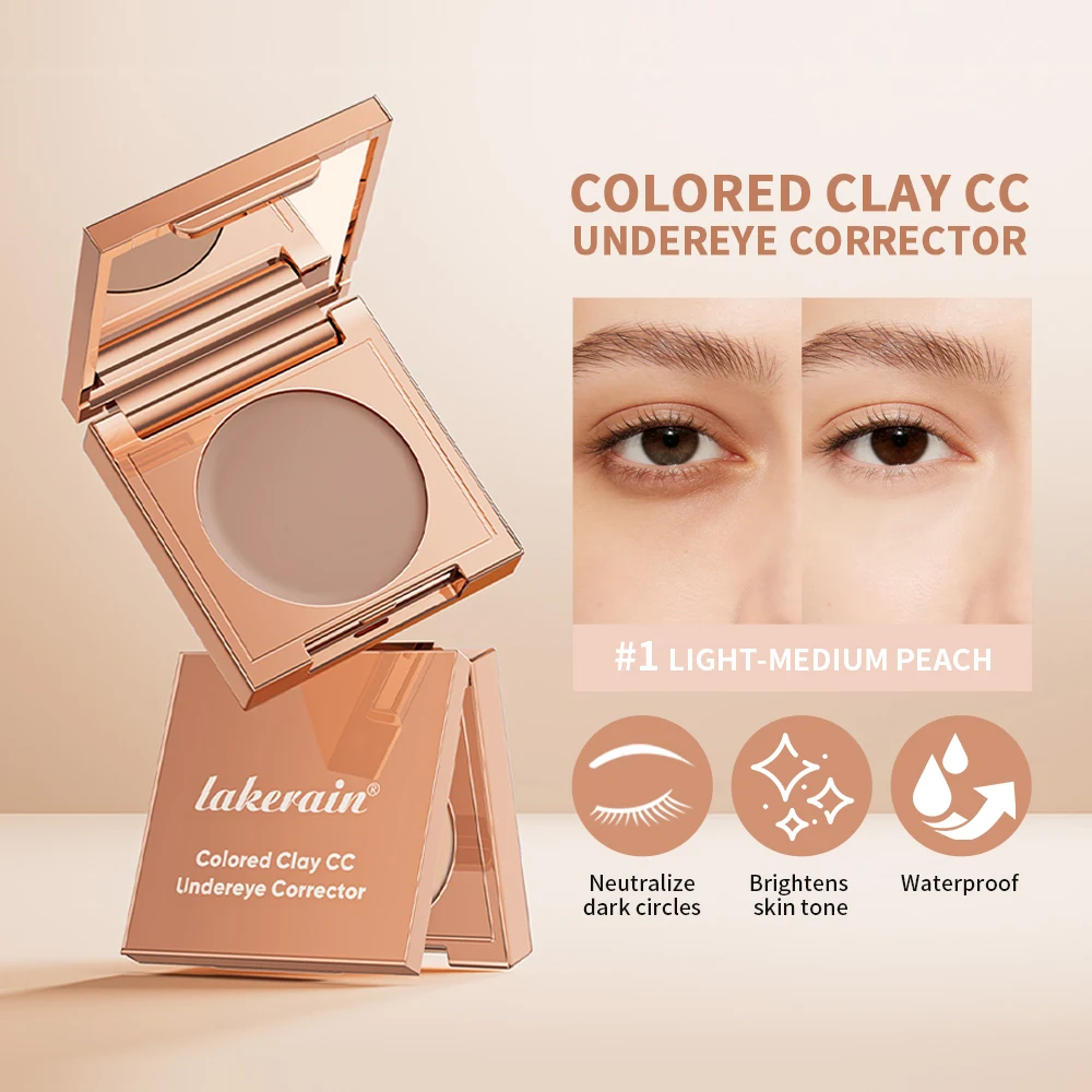 Under-eye Color Corrector Concealer With Puff Covers Dark Circles Dullness Full Coverage Brightening Concealer Eyes Makeup Set_voghion.com