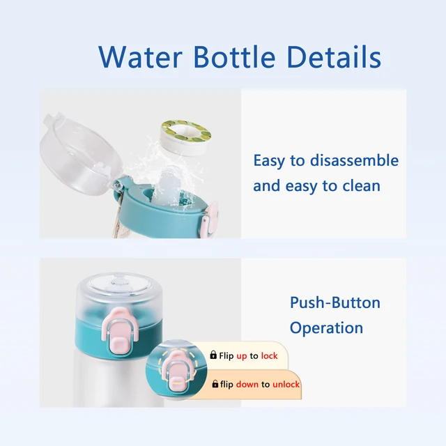 Air Flavored Water Bottle With 10 Flavor Pod Fashion Straw Tritan Plastic Flavouring Drinking Cup Suitable for Outdoor Sports 6