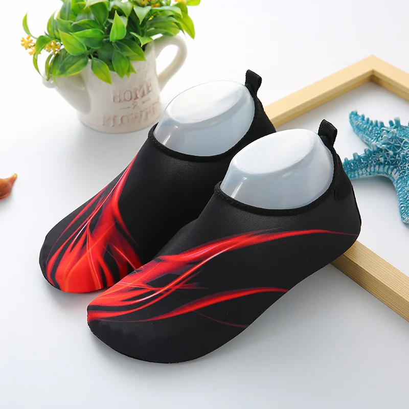 

Men Wading Shoes Women Water Sport Beach Swimming Socks Thin Multi Prints Anti Slip Fitness Swim Surf Diving Underwater Shoes