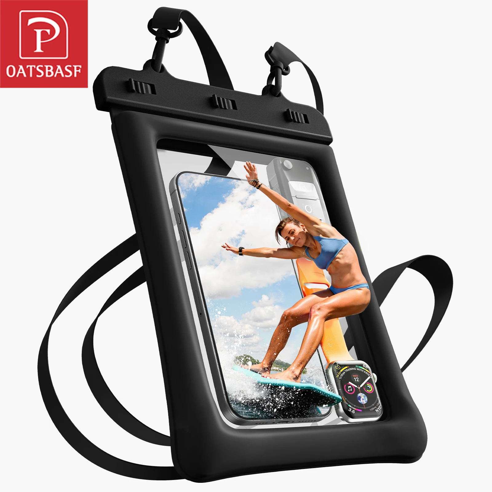 Oatsbasf Full View Waterproof Phone Pouch Case Waterproof Phone Case Transparent Dry Bag Swimming Universal for iPhone Samsung