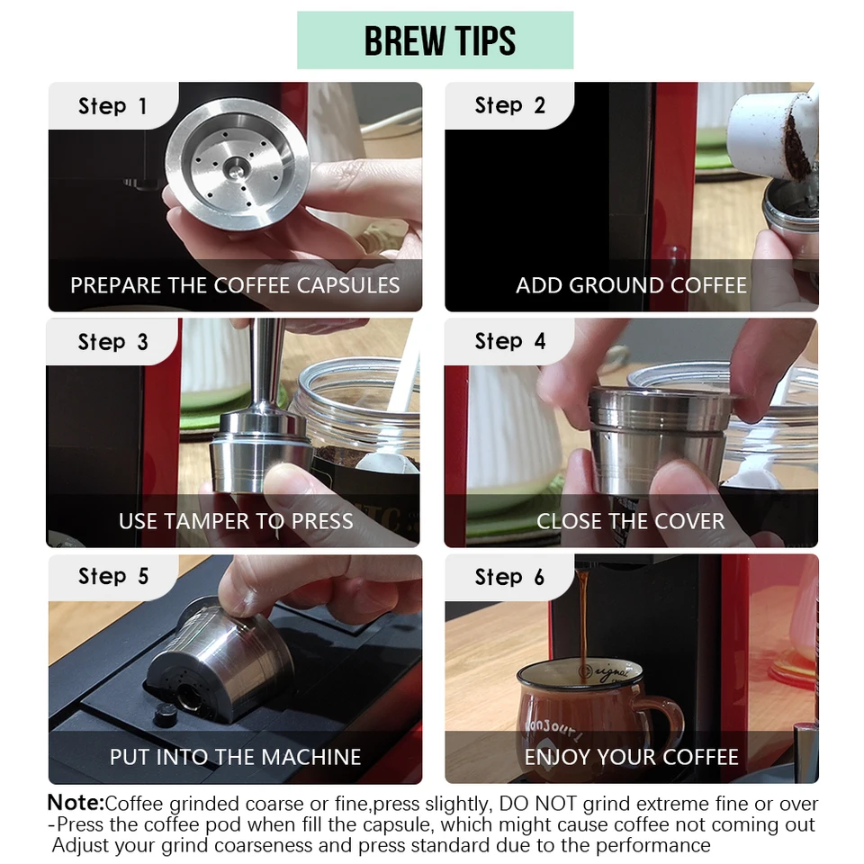 Triplot 10 capsule riutilizzabili per Nespresso OriginalLine, cialde da caffè ri