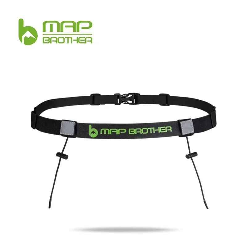 Running Waist Bag MAP BROTHER Unisex Running Race Number Belt Waist Pack Bib Holder Triathlon Marathon Cycling Motor Reflective Belt with 6 Loops