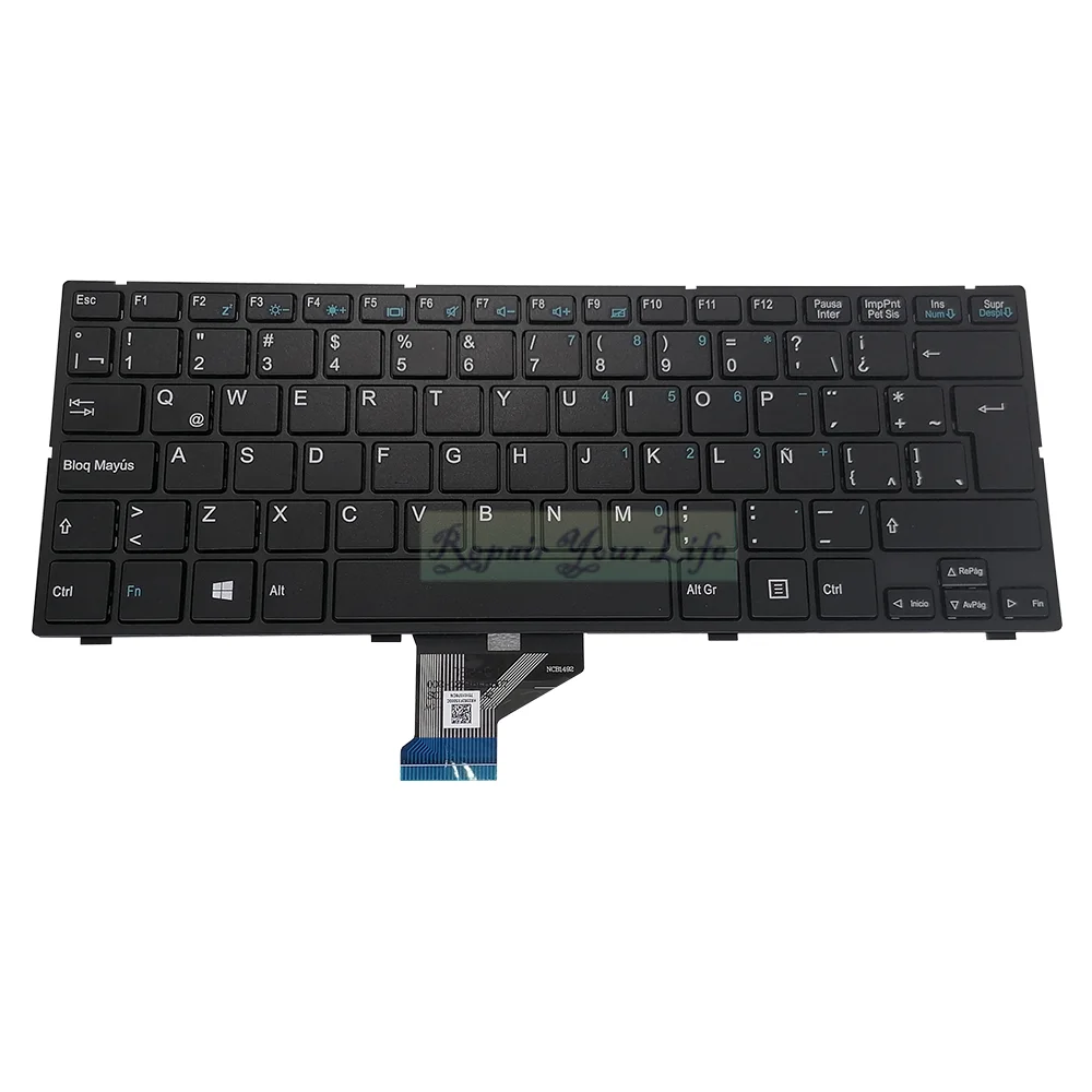 Teclado Espanhol Latino para Medion Sf20gm6 la E11201 E11202 Md61958 Sf20pa6w Sf20gm7 82382pxb7102 82-382pxb7101 Novo