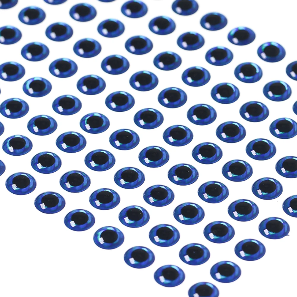 Fishing Lure 100PCS 2mm~18mm Holographic 3D Epoxy Fish Eyes DIY Making Material for Jig Lure Crankbaits Popper Streamer
