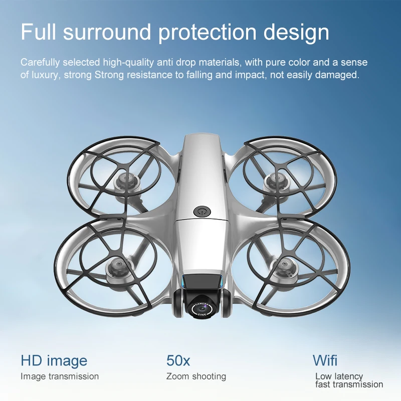 Drone RC avec caméra 4K WiFi, stabilisation EIS, maintien de hauteur