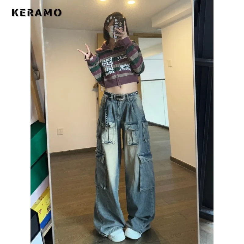 MATTA-Jeans de cintura alta feminina, Harajuku, Vintage, Estilo BF,  Streetwear, Perna larga, Calças jeans, Todos os jogos, Solto, Moda -  AliExpress