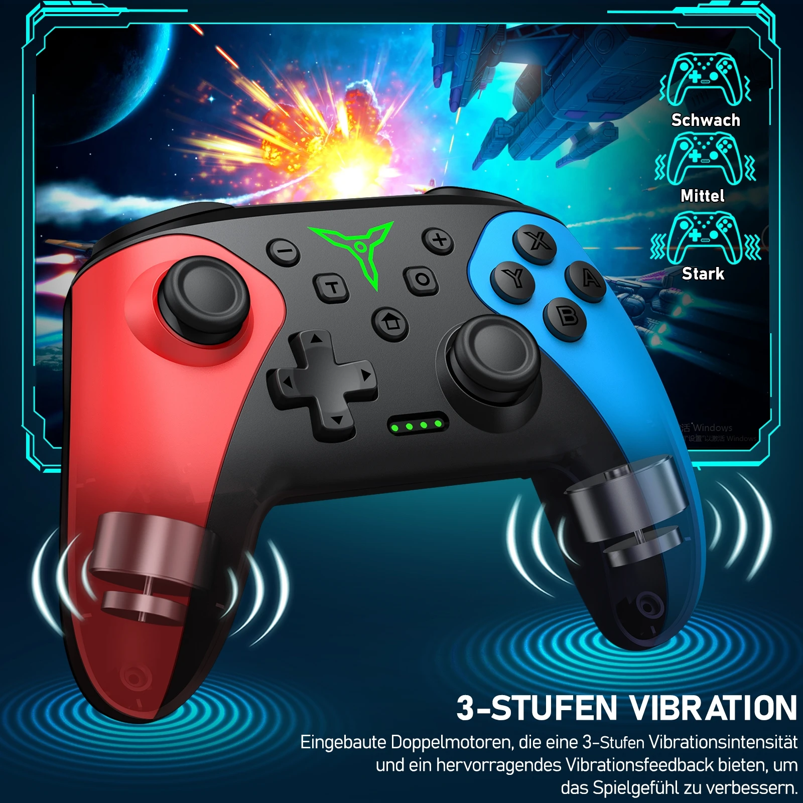 Nintend Switch OLED ܼ   е  BEBONCOOL  Ʈѷ, 600mAh ͸ α׷  ġ Ʈѷ 