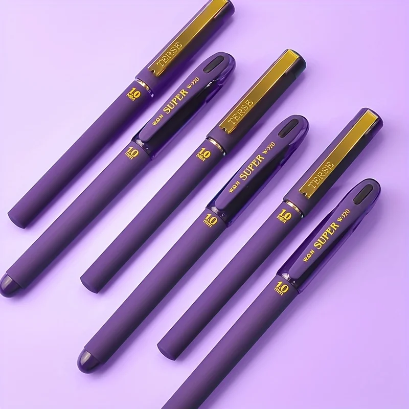 Hochwertige Gelschreiber mit lila Tinte – sanftes Schreiben, 0,7 mm, großes Fassungsvermögen – ideal für Büro- und Schulbedarf – 3/6/12 Stück – Detail 5