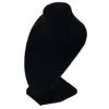 Black Mannequin Necklace Jewelry Pendant Display Stand Holder Show Decorate Rack Black Velvet Fabric Choker Organizer Showcase 3