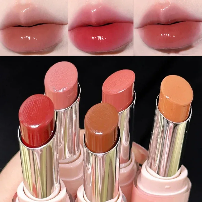 Mirror Jelly Lipstick Plumping Lasting Antiaderente Cup Red Lips Pigment Moisturizing Water Light Crystal Lips Makeup Cosmetics