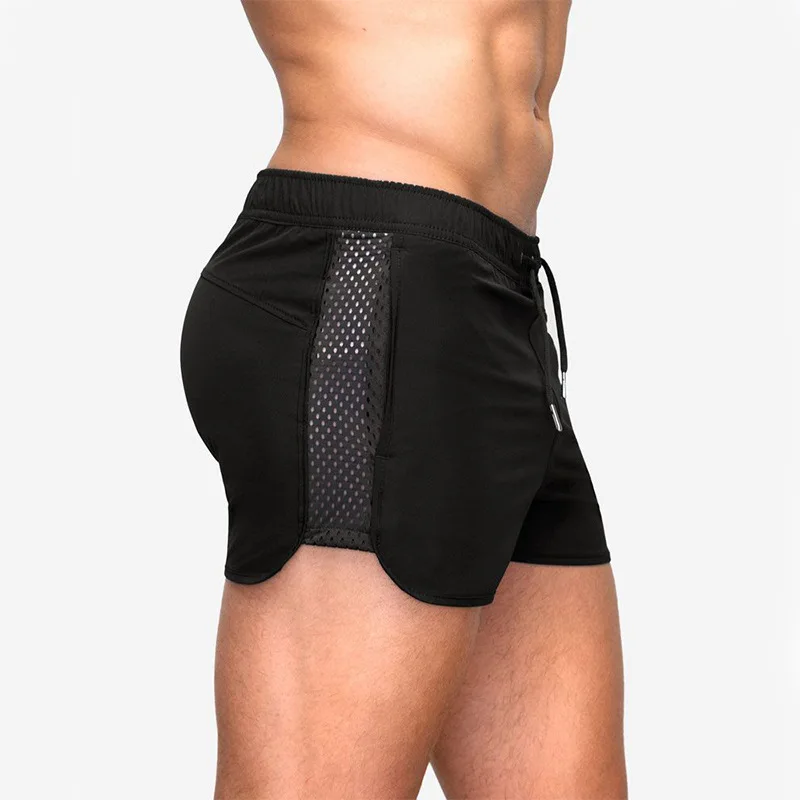 New Men Summer Elastic Mesh Training Sprint Sports Shorts Sport Wear for Man Gym Running Shorts Sexy Basketball Shorts
