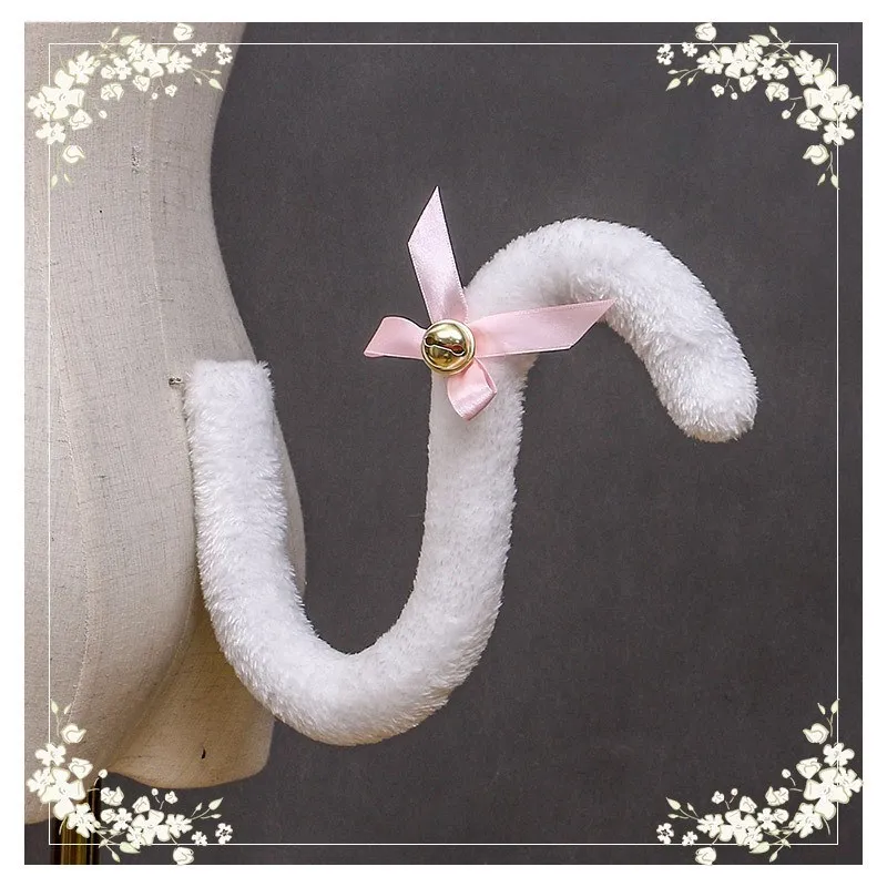 Plush cat tail side view