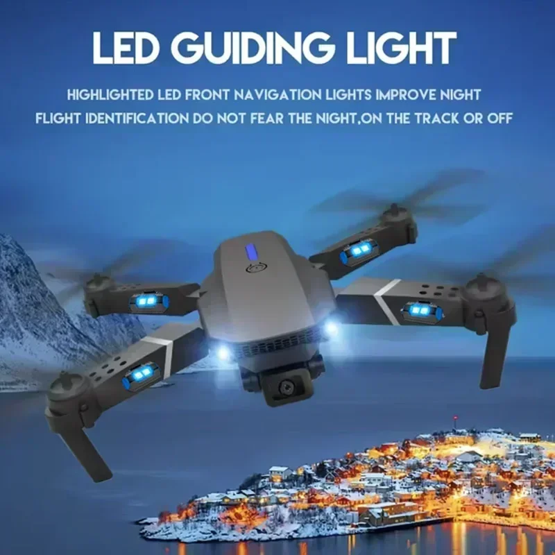 Drone Quadcopter E88Pro RC Drone 4K Professinal With 1080P Wide Angle Dual HD Camera Foldable RC Helicopter WIFI FPV Height Hold