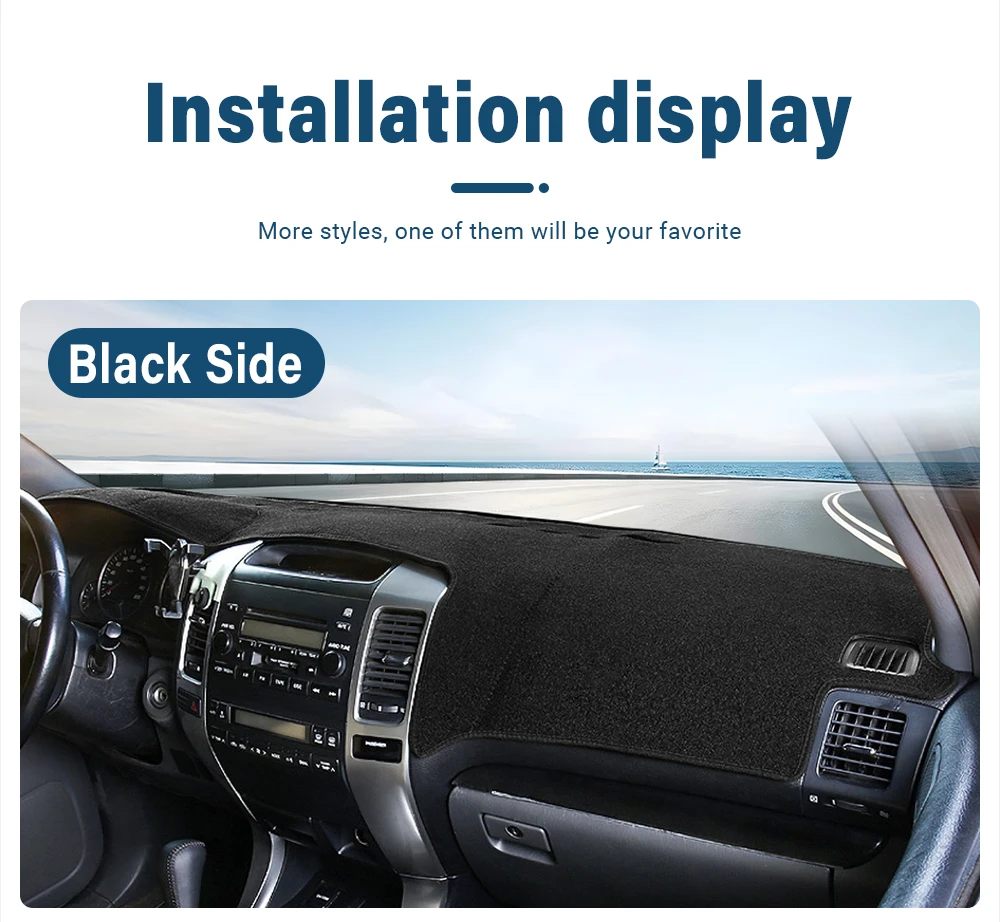 Für Toyota Land Cruiser Prado 120 J120 2003-2006 2007 2008 2009 Auto Dashboard Abdeckung Vermeiden Licht Pad Anti-UV Teppiche Nicht-Slip Matte – Detail 18