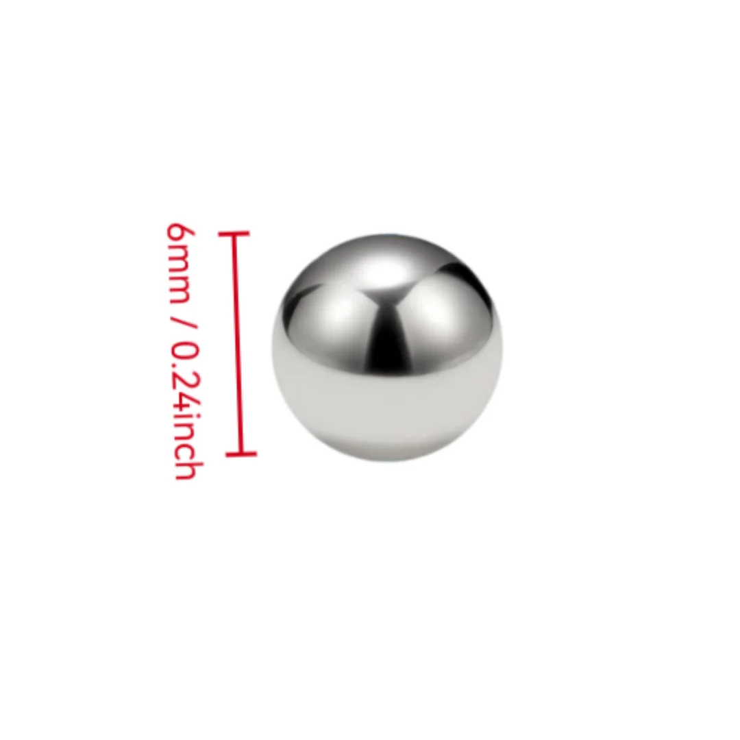 Precision Engineering Carbon Steel Ball Bearings - 500PCS, 6MM, High Hardness for Machinery and DIY Projects