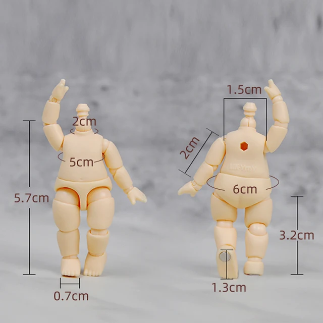 MINI Ob11 Doll YMY Small Dolls Body for BJD Doll Head,GSC,Obitsu 11 Doll Accessories Movable Joint Body Toys for Girls and Boys 4