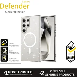 Rugged Military Grade Defender Armor Case with MagSafe Compatibility - Shockproof, Anti - Drop Protection - Galaxy S24+ (Clear)