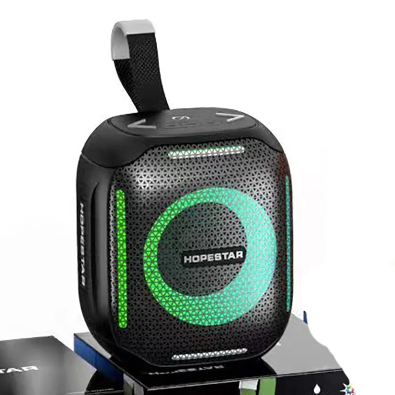 Alto-falante Bluetooth à Prova Dágua sem Fio ao ar Livre Ciclismo Portátil Colorido Tws Soundbox Ipx5 Luz Led Rádio Hopestar-party300mini - Image 6