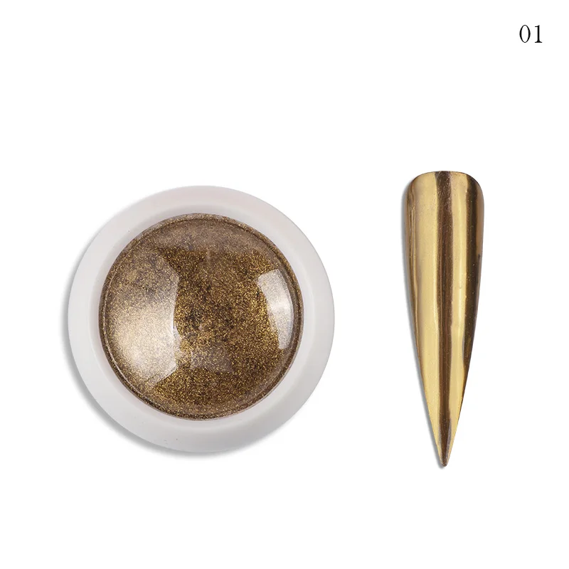 #Christmas Gold Silver Mirror Nail Chrome Powder 25-Color HOLO Glazed Metallic Rubbing Powder Super-Bright Manicure Dust