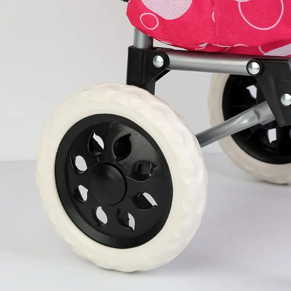 Set of 2 Anti-Slip 6.5-Inch Foaming Rubber Wheels for Shopping Carts and Trolleys
